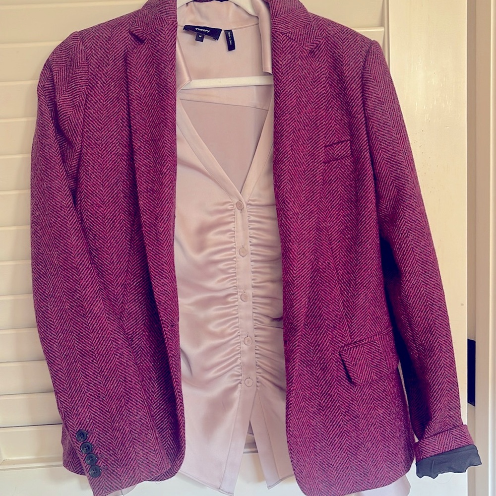 Stunning purple tweed blazer from Hobbs London, Nordstrom